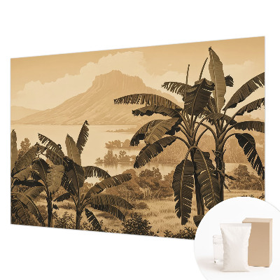 High quality wall mural wallpaper featuring a tropical panorama