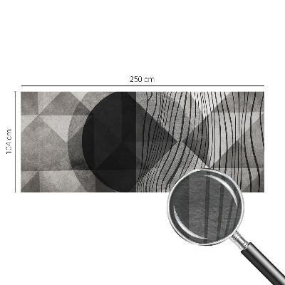 Wall mural for bedroom with abstract shapes