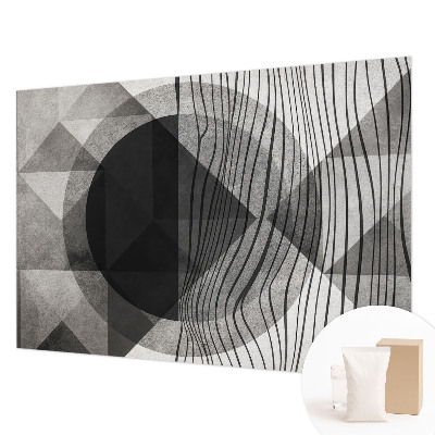 Wall mural for bedroom with abstract shapes