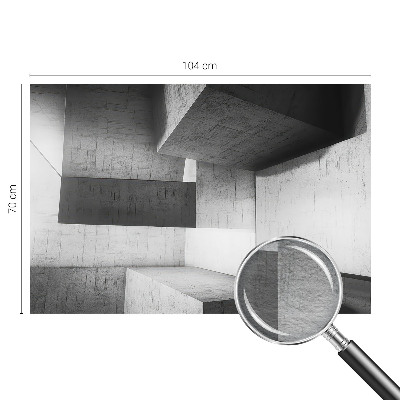 Photo wallpaper with a geometric sculptures motif