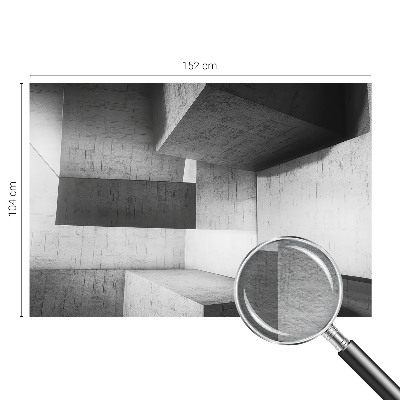 Photo wallpaper with a geometric sculptures motif