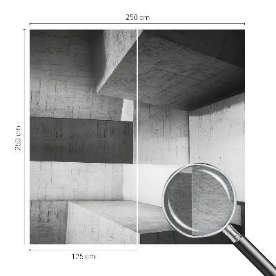 Photo wallpaper with a geometric sculptures motif