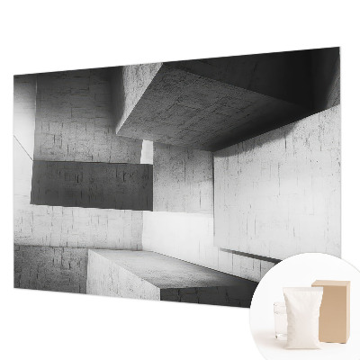 Photo wallpaper with a geometric sculptures motif