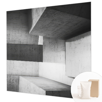 Photo wallpaper with a geometric sculptures motif
