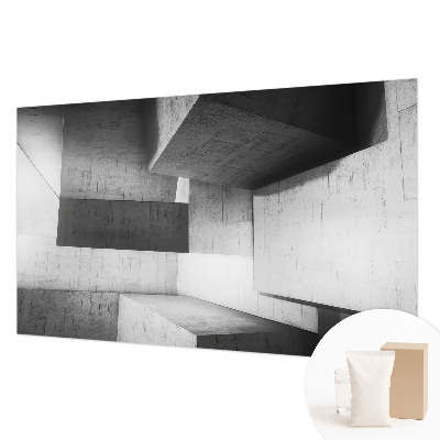Photo wallpaper with a geometric sculptures motif
