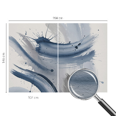 Bedroom wall mural wallpaper with artistic brushstroke design
