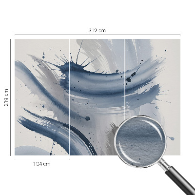 Bedroom wall mural wallpaper with artistic brushstroke design