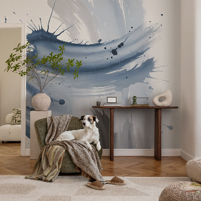 Bedroom wall mural wallpaper with artistic brushstroke design