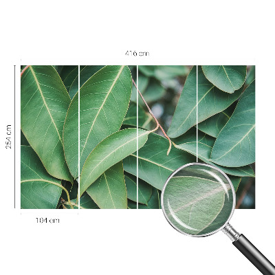 Wallpaper mural for living room Green leaves