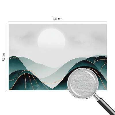 Modern wall mural for living room with the “Apparent Peace” design