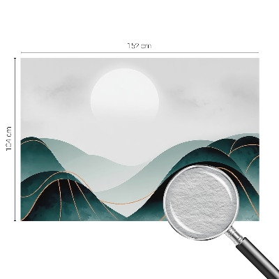 Modern wall mural for living room with the “Apparent Peace” design