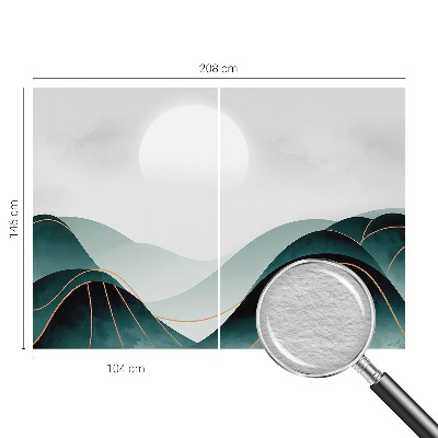 Modern wall mural for living room with the “Apparent Peace” design