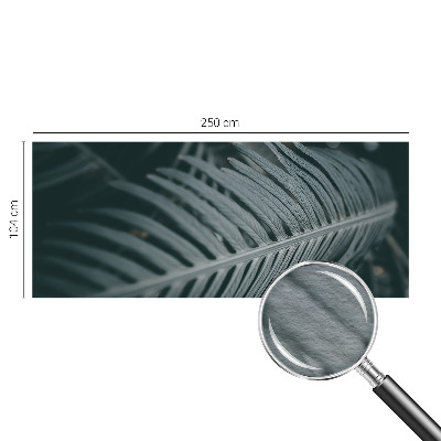 Large wall mural wallpaper with a green leaf design