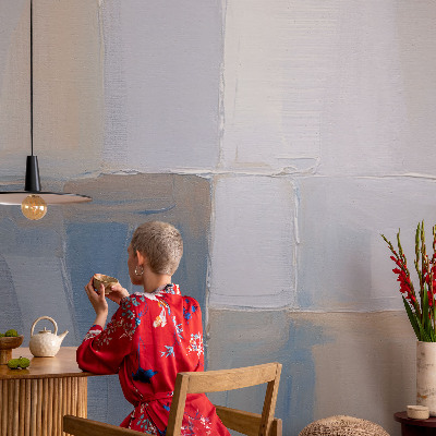 Custom size wall mural with a harmonious abstract design