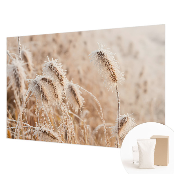 Modern wall mural featuring a winter landscape motif