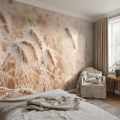 Modern wall mural featuring a winter landscape motif