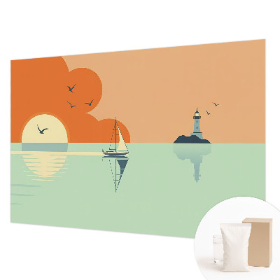 Modern wall mural for bedroom with a sea delight design