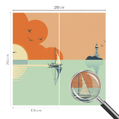 Modern wall mural for bedroom with a sea delight design