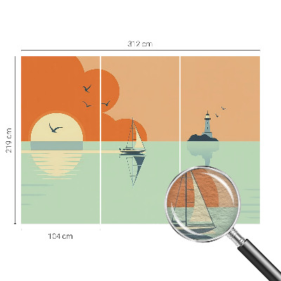 Modern wall mural for bedroom Sea delight