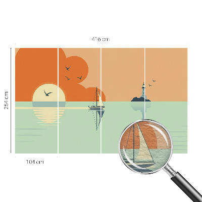 Modern wall mural for bedroom Sea delight