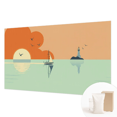 Modern wall mural for bedroom with a sea delight design