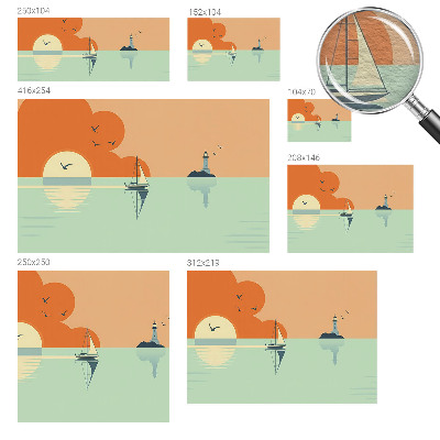 Modern wall mural for bedroom with a sea delight design