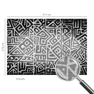 High quality photo wallpaper with a geometric maze design