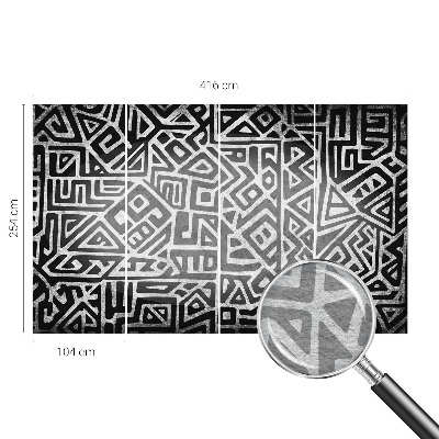 High quality photo wallpaper with a geometric maze design