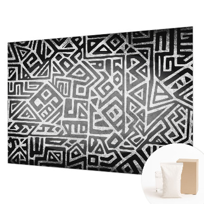High quality photo wallpaper with a geometric maze design