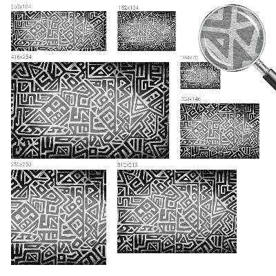 High quality photo wallpaper with a geometric maze design