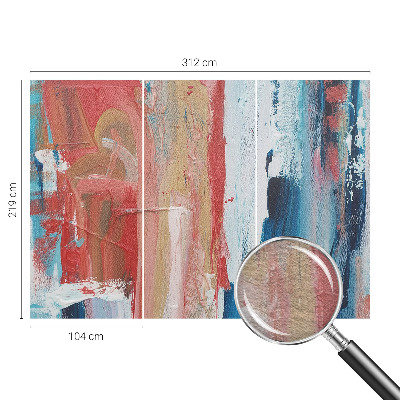 High-quality wall mural wallpaper with colorful abstract motifs