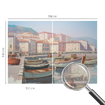 Premium wall mural for bedroom featuring a seaside haven design