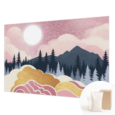 Decorative wall mural for living room Pink Sunset