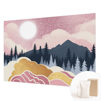 Decorative wall mural for living room Pink Sunset