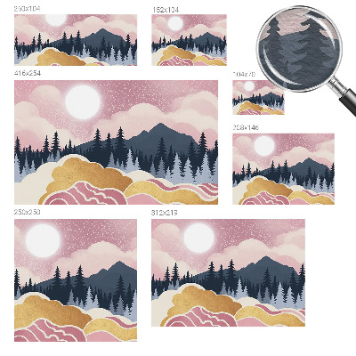 Decorative wall mural for living room Pink Sunset