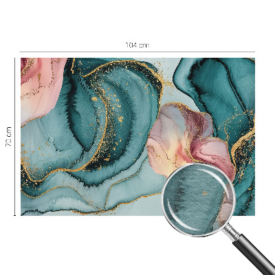 Decorative wall mural for living room featuring artistic wave patterns