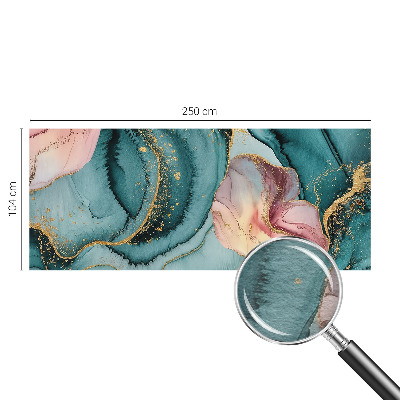 Decorative wall mural for living room featuring artistic wave patterns