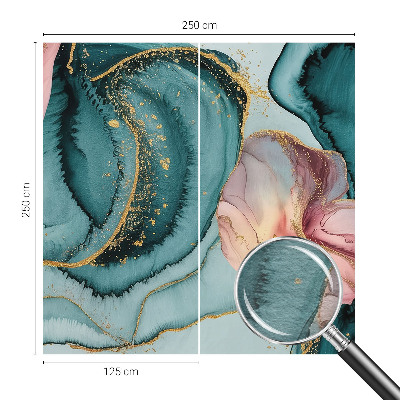 Decorative wall mural for living room featuring artistic wave patterns