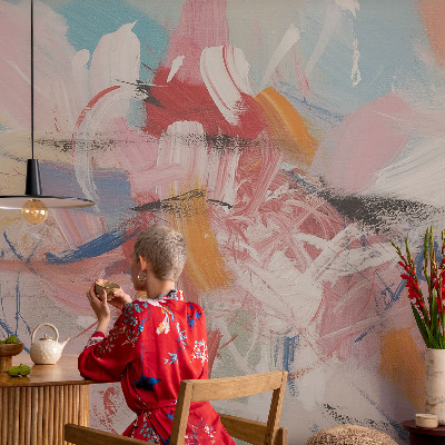 Wallpaper mural with a harmonious abstract design