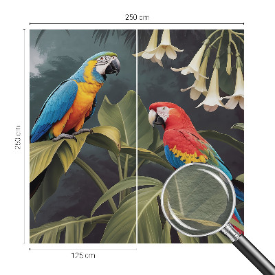 Non-woven wall mural Colorful parrots