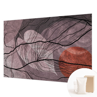 Non-woven photo wallpaper with an energetic abstract design