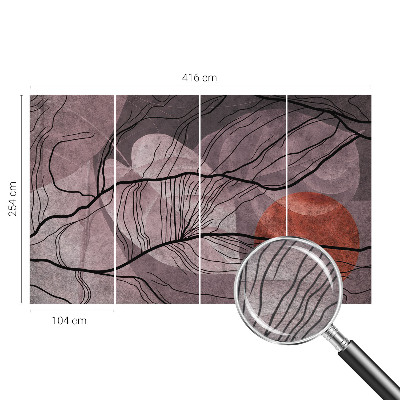 Non-woven photo wallpaper with an energetic abstract design