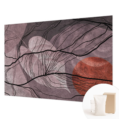 Non-woven photo wallpaper with an energetic abstract design