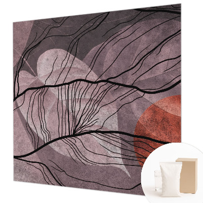 Non-woven photo wallpaper with an energetic abstract design