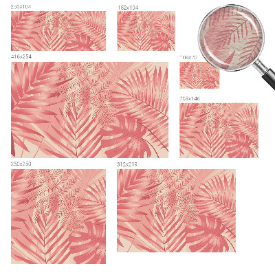 Wall mural for living room Tropical leaves