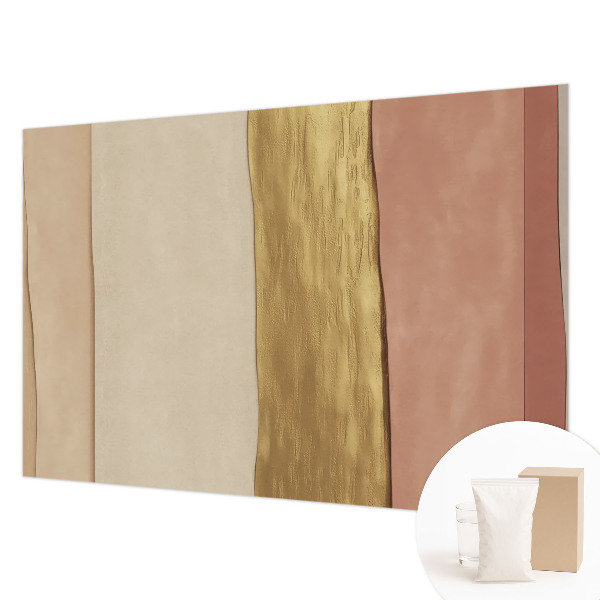 Wall mural with wavy stripes design