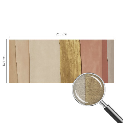 Wall mural with wavy stripes design
