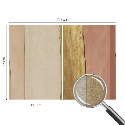 Wall mural with wavy stripes design