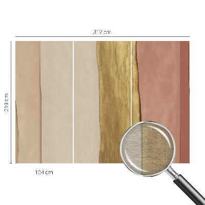 Wall mural with wavy stripes design