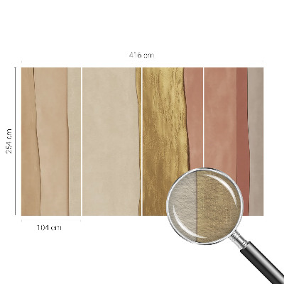 Wall mural with wavy stripes design